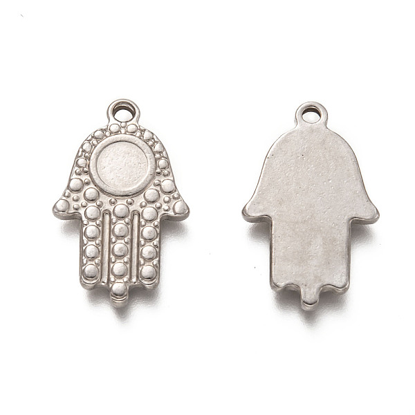 PandaHall 201 Stainless Steel Pendant Cabochon Settings for Enamel, Hamsa Hand/Hand of Fatima/Hand of Miriam, Stainless Steel Color...
PandaHall 201 Stainless Steel Pendant Cabochon Settings for Enamel, Hamsa Hand/Hand of Fatima/Hand of Miriam, Stainless Steel Color...
