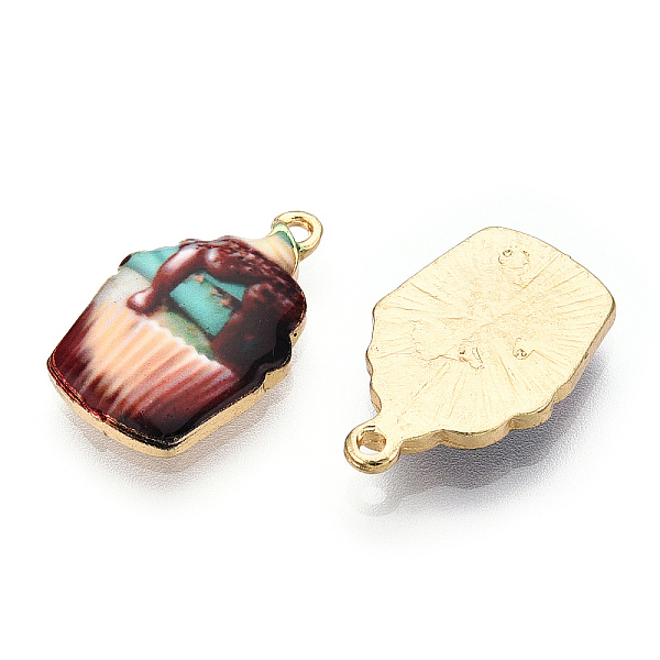 PandaHall Printed Alloy Pendants, Light Glod, Food Shape, Cupcake Charms, Dark Turquoise, 20x13x2.5mm, Hole: 1.4mm Alloy Food
PandaHall Printed Alloy Pendants, Light Glod, Food Shape, Cupcake Charms, Dark Turquoise, 20x13x2.5mm, Hole: 1.4mm Alloy Food