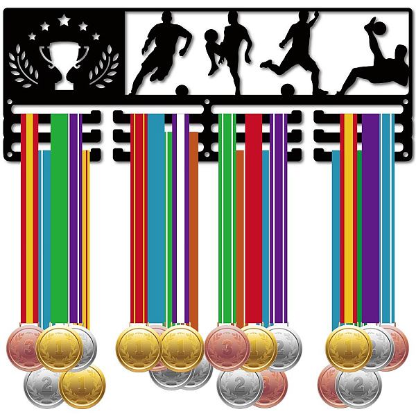 PandaHall Fashion Iron Medal Hanger Holder Display Wall Rack, 3-Line, with Screws, Black, Running, Football, 150x400mm, Hole: 5mm Iron...
PandaHall Fashion Iron Medal Hanger Holder Display Wall Rack, 3-Line, with Screws, Black, Running, Football, 150x400mm, Hole: 5mm Iron...