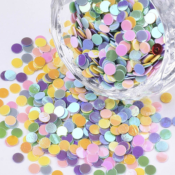 PandaHall Ornament Accessories, PVC Plastic Paillette/Sequins Beads, AB Color Plated, Flat Round, Mixed Color, 3x0.4mm, about 17000pcs/50g..., Multicolor
PandaHall Ornament Accessories, PVC Plastic Paillette/Sequins Beads, AB Color Plated, Flat Round, Mixed Color, 3x0.4mm, about 17000pcs/50g..., Multicolor