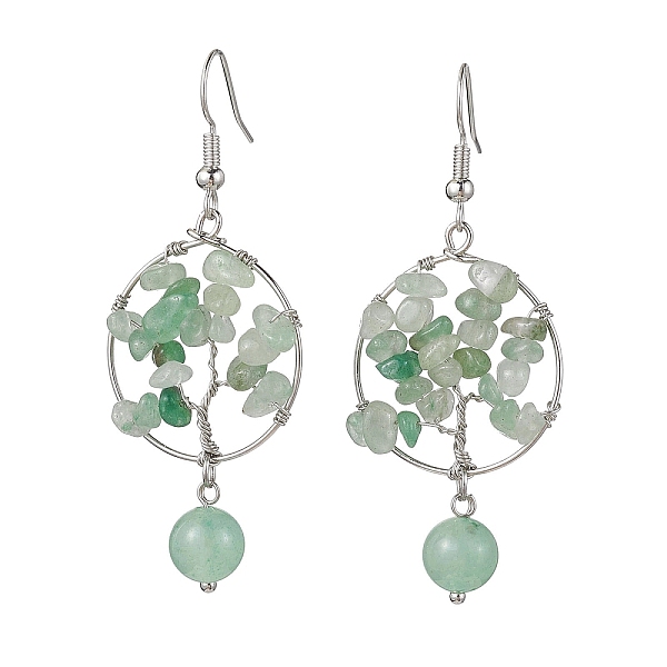 PandaHall Natural Green Aventurine Dangle Earrings, with Brass Earring Hooks, Tree of Life, 57x23.5mm Green Aventurine Tree of Life
PandaHall Natural Green Aventurine Dangle Earrings, with Brass Earring Hooks, Tree of Life, 57x23.5mm Green Aventurine Tree of Life