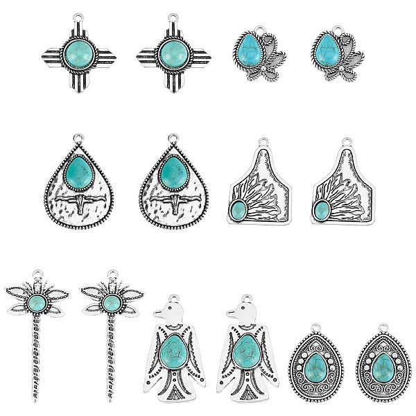 PandaHall CHGCRAFT 14Pcs 7 Styles Synthetic Turquoise Pendant Settings for Enamel, with Antique Silver Plated Aolly Findings, Mix-shaped...
PandaHall CHGCRAFT 14Pcs 7 Styles Synthetic Turquoise Pendant Settings for Enamel, with Antique Silver Plated Aolly Findings, Mix-shaped...