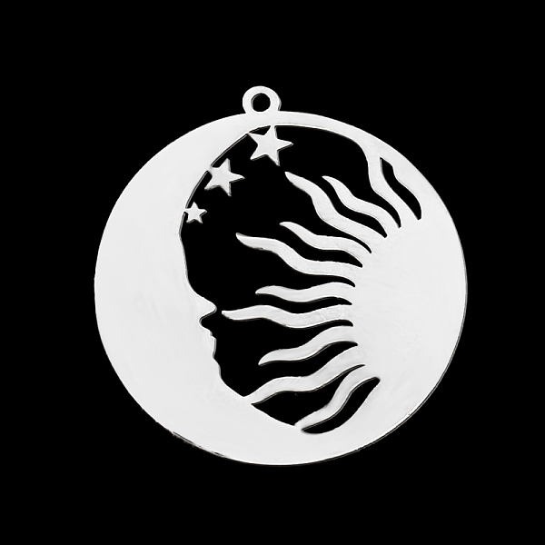 PandaHall 201 Stainless Steel Pendants, Laser Cut, Sun & Moon, Stainless Steel Color, 32x30x1mm, Hole: 1.5mm 201 Stainless Steel Sun
PandaHall 201 Stainless Steel Pendants, Laser Cut, Sun & Moon, Stainless Steel Color, 32x30x1mm, Hole: 1.5mm 201 Stainless Steel Sun
