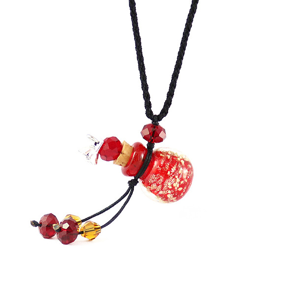 PandaHall Lampwork Perfume Bottle Pendant Necklace with Glass Beads, Essential Oil Vial Jewelry for Women, Red, 17.7~25.59 inch(45~65cm)...
PandaHall Lampwork Perfume Bottle Pendant Necklace with Glass Beads, Essential Oil Vial Jewelry for Women, Red, 17.7~25.59 inch(45~65cm)...