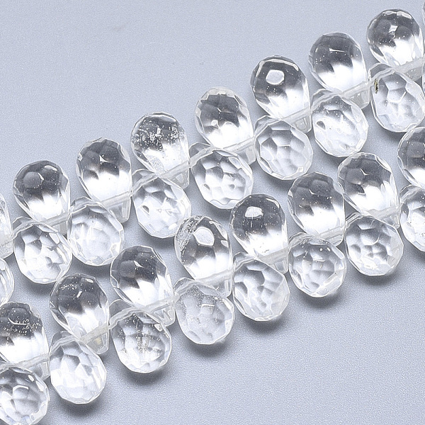 PandaHall Watermelon Stone Glass Beads Strands, Top Drilled Beads, Faceted, Teardrop, Clear, 11.5~12x8mm, Hole: 0.8mm, about 40pcs/strand...
PandaHall Watermelon Stone Glass Beads Strands, Top Drilled Beads, Faceted, Teardrop, Clear, 11.5~12x8mm, Hole: 0.8mm, about 40pcs/strand...
