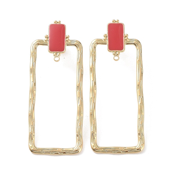 PandaHall 304 Stainless Steel Enamel Stud Earring Findings, with Loop, Rectangle, 55x21x1mm, Hole: 1.4mm, Inner Diameter: 35x16mm, Pin...
PandaHall 304 Stainless Steel Enamel Stud Earring Findings, with Loop, Rectangle, 55x21x1mm, Hole: 1.4mm, Inner Diameter: 35x16mm, Pin...