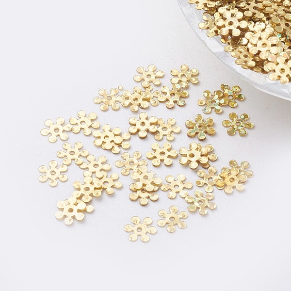 PandaHall Ornament Accessories Plastic Paillette/Sequins Beads, Flower, Gold, 5.5~6x0.1mm, Hole: 0.8mm Plastic Flower Gold
PandaHall Ornament Accessories Plastic Paillette/Sequins Beads, Flower, Gold, 5.5~6x0.1mm, Hole: 0.8mm Plastic Flower Gold