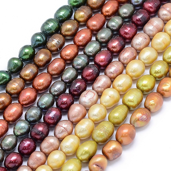 PandaHall Dyed Natural Cultured Freshwater Pearl Beads Strands, Potato, Mixed Color, 10~13x8~10mm, Hole: 0.8mm, about 32~35pcs/strand, 15.7..., Multicolor
PandaHall Dyed Natural Cultured Freshwater Pearl Beads Strands, Potato, Mixed Color, 10~13x8~10mm, Hole: 0.8mm, about 32~35pcs/strand, 15.7..., Multicolor