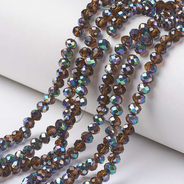 PandaHall Electroplate Transparent Glass Beads Strands, Half Multi-color Plated, Faceted, Rondelle, Saddle Brown, 6x5mm, Hole: 1mm, about...
PandaHall Electroplate Transparent Glass Beads Strands, Half Multi-color Plated, Faceted, Rondelle, Saddle Brown, 6x5mm, Hole: 1mm, about...