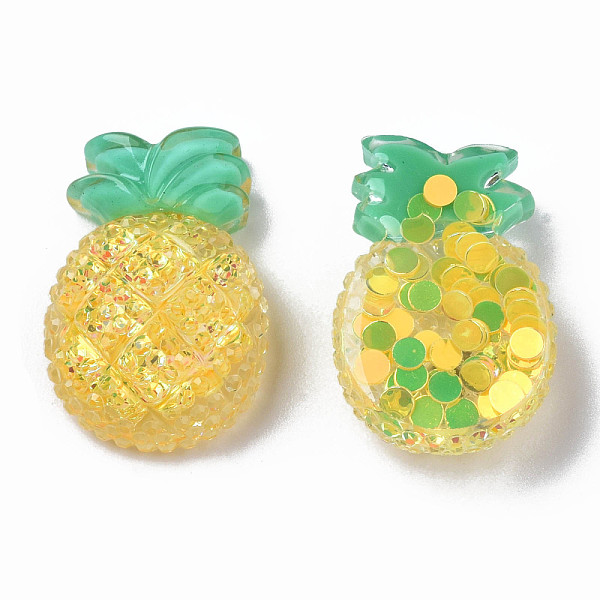 PandaHall Transparent Resin Cabochons, with Glitter Powder, Pineapple, Gold, 23.5x16x8.5mm Epoxy Resin Fruit Gold
PandaHall Transparent Resin Cabochons, with Glitter Powder, Pineapple, Gold, 23.5x16x8.5mm Epoxy Resin Fruit Gold