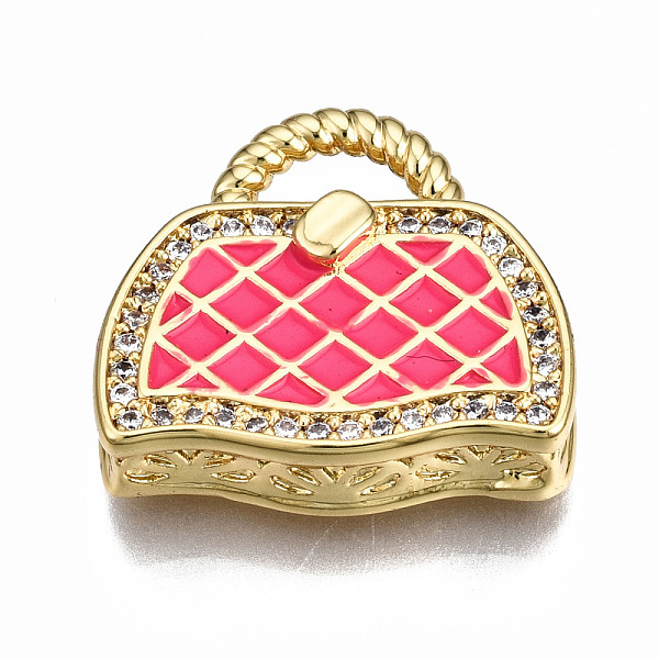 PandaHall Brass Micro Pave Cubic Zirconia Enamel Pendants, Nickel Free, Bag, Real 16K Gold Plated, Deep Pink, 17.5x19x5mm, Hole: 3x6mm...
PandaHall Brass Micro Pave Cubic Zirconia Enamel Pendants, Nickel Free, Bag, Real 16K Gold Plated, Deep Pink, 17.5x19x5mm, Hole: 3x6mm...