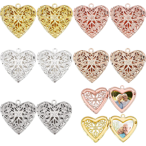 PandaHall BENECREAT 10Pcs 5 Colors Openwork Heart Shaped Photo Frame Book Charms, Vintage Alloy Photo Pendant Trays for Memorial Necklaces...
PandaHall BENECREAT 10Pcs 5 Colors Openwork Heart Shaped Photo Frame Book Charms, Vintage Alloy Photo Pendant Trays for Memorial Necklaces...