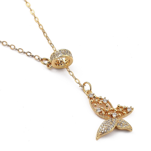 PandaHall Brass Micro Pave Clear Cubic Zirconia Lariat Necklaces, with Spring Ring Clasps, Butterfly, Golden, 18.31 inch(16.5cm) Brass Clear
PandaHall Brass Micro Pave Clear Cubic Zirconia Lariat Necklaces, with Spring Ring Clasps, Butterfly, Golden, 18.31 inch(16.5cm) Brass Clear