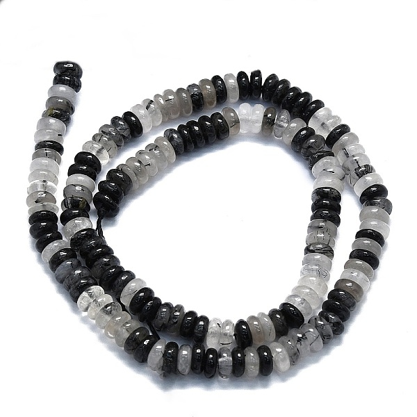 PandaHall Natural Black Tourmalinated Quartz/Black Rutilated Quartz Beads Strands, Disc, 6x1~3mm, Hole: 0.8mm, about 151pcs/strand, 15.35''...
PandaHall Natural Black Tourmalinated Quartz/Black Rutilated Quartz Beads Strands, Disc, 6x1~3mm, Hole: 0.8mm, about 151pcs/strand, 15.35''...