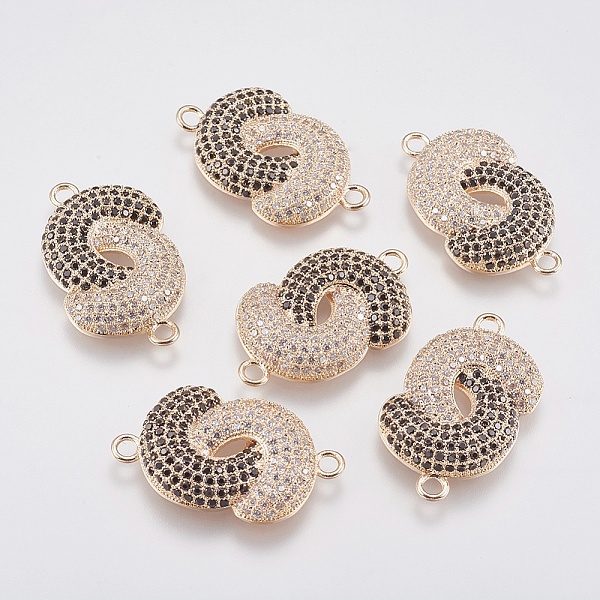 PandaHall Brass Micro Pave Cubic Zirconia Links, Real 18K Gold Plated, 26x15x4mm, Hole: 2mm Brass+Cubic Zirconia Others
PandaHall Brass Micro Pave Cubic Zirconia Links, Real 18K Gold Plated, 26x15x4mm, Hole: 2mm Brass+Cubic Zirconia Others