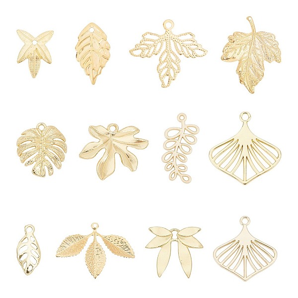 PandaHall AHANDMAKER 48Pcs 12 Style Iron/Alloy Pendants, Mixed Leaf Shape, Mixed Color, 14~42x6.5~32x0.5~3mm, Hole: 1~2mm, 4pcs/style Alloy...
PandaHall AHANDMAKER 48Pcs 12 Style Iron/Alloy Pendants, Mixed Leaf Shape, Mixed Color, 14~42x6.5~32x0.5~3mm, Hole: 1~2mm, 4pcs/style Alloy...