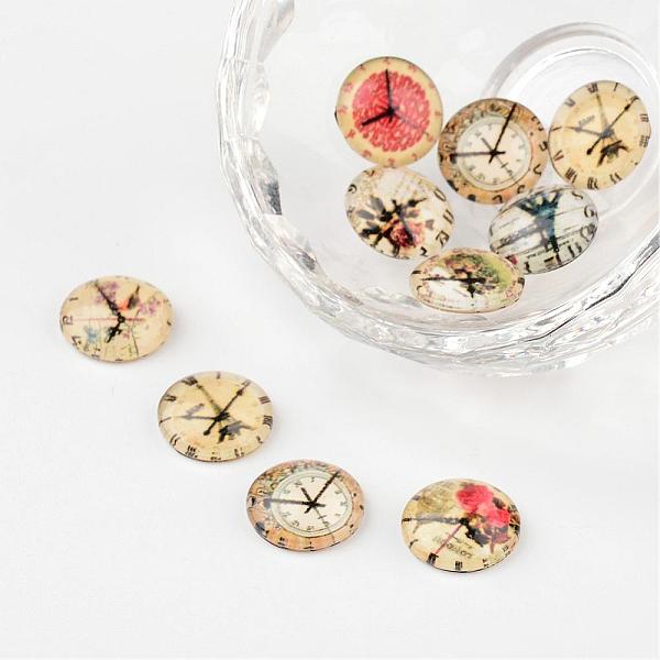 PandaHall Clock Printed Glass Cabochons, Half Round/Dome, Mixed Color, 12x4mm Glass Half Round Multicolor
PandaHall Clock Printed Glass Cabochons, Half Round/Dome, Mixed Color, 12x4mm Glass Half Round Multicolor