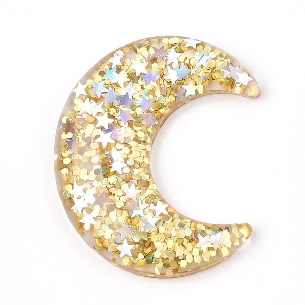 PandaHall Transparent Resin Cabochons, with Paillette, Moon, Yellow, 38x31x6.5mm Resin Moon Yellow
PandaHall Transparent Resin Cabochons, with Paillette, Moon, Yellow, 38x31x6.5mm Resin Moon Yellow