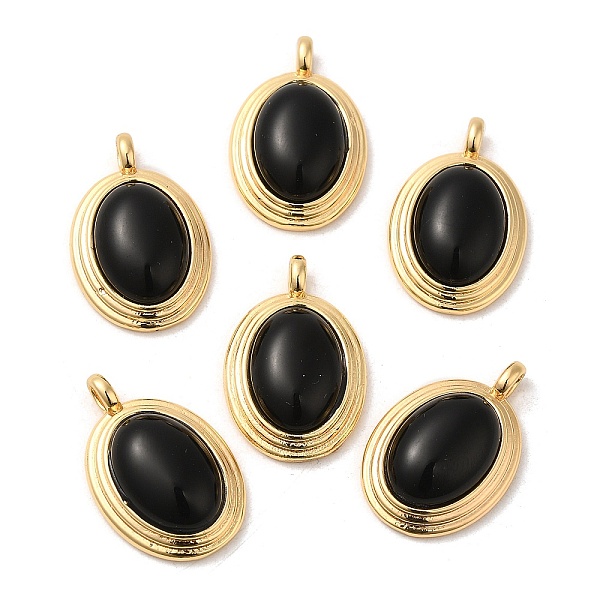PandaHall Natural Black Onyx(Dyed & Heated) Pendants, Brass Oval Charms, Real 18K Gold Plated, 23x15x7mm, Hole: 3x2mm Black Onyx Oval
PandaHall Natural Black Onyx(Dyed & Heated) Pendants, Brass Oval Charms, Real 18K Gold Plated, 23x15x7mm, Hole: 3x2mm Black Onyx Oval