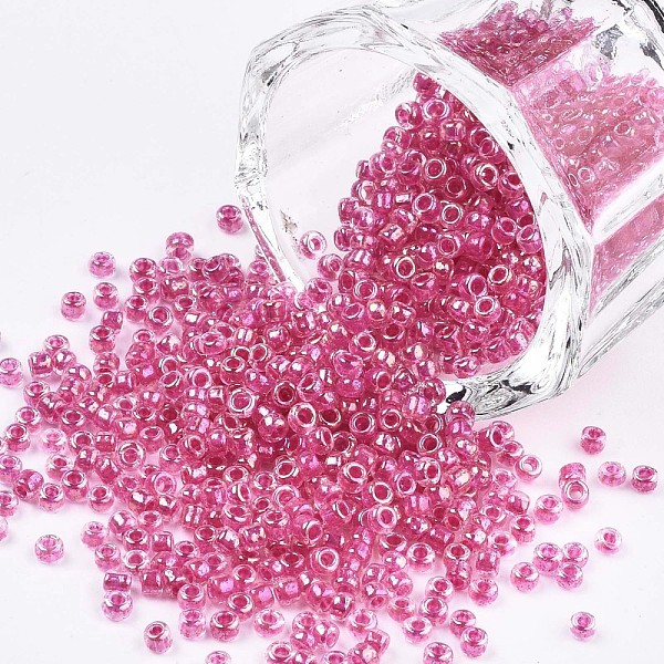 PandaHall 6/0 Glass Seed Beads, Inside Colours, Round Hole, Round, Transparent Colours Rainbow, Medium Violet Red, 6/0, 4~5x2.5~4.5mm, Hole...
PandaHall 6/0 Glass Seed Beads, Inside Colours, Round Hole, Round, Transparent Colours Rainbow, Medium Violet Red, 6/0, 4~5x2.5~4.5mm, Hole...