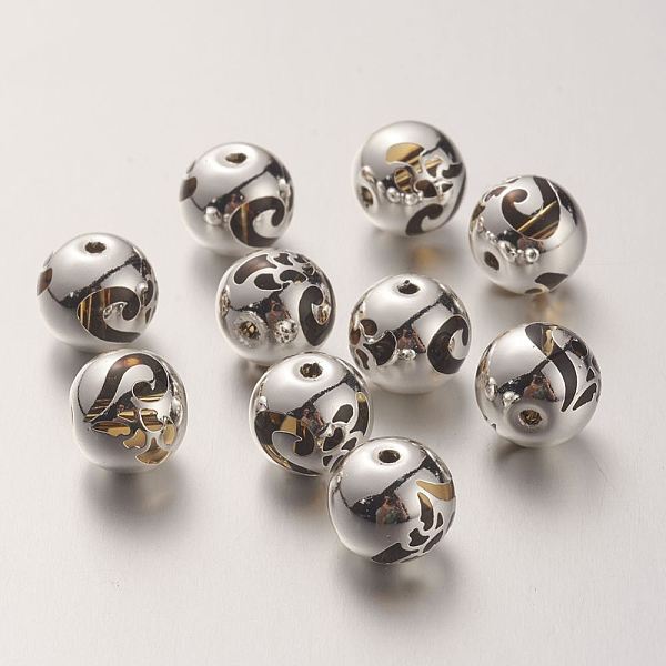 PandaHall K9 Glass Beads, Covered with Brass, Round with Heart Pattern, 925 Sterling Silver Plated, Gold, 10.2x9.2mm, Hole: 1.5mm Glass...
PandaHall K9 Glass Beads, Covered with Brass, Round with Heart Pattern, 925 Sterling Silver Plated, Gold, 10.2x9.2mm, Hole: 1.5mm Glass...