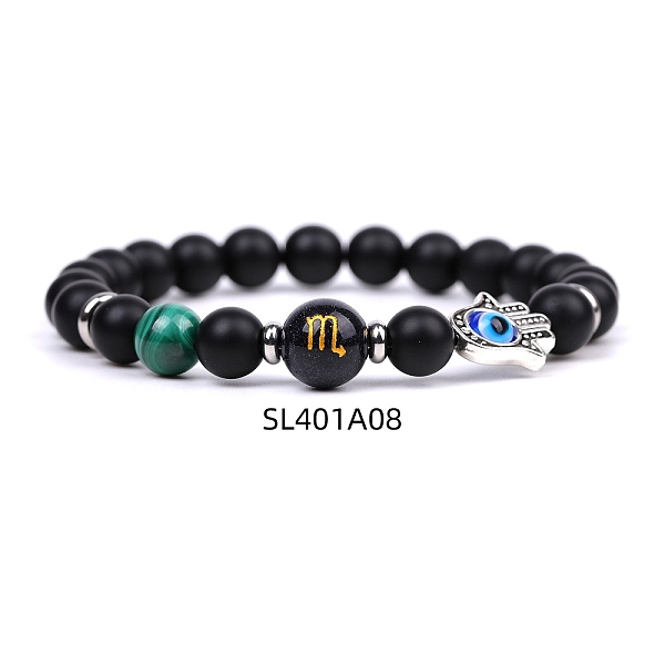 PandaHall Natural Black Agate & Synthetic Malachite Stretch Bracelets, Constellation & Hamsa Hand with Evil Eye Bracelet for Women & Men...
PandaHall Natural Black Agate & Synthetic Malachite Stretch Bracelets, Constellation & Hamsa Hand with Evil Eye Bracelet for Women & Men...
