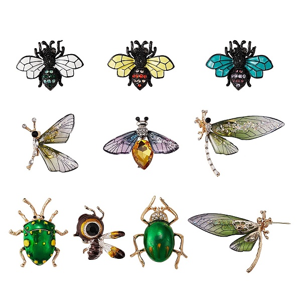 PandaHall 9Pcs 9 Style Mixed Insect Enamel Pins Set, Luxury Alloy Rhinestone Brooches for Women Girl, Mixed Color, 25~47x29~60x2~11mm..., Multicolor
PandaHall 9Pcs 9 Style Mixed Insect Enamel Pins Set, Luxury Alloy Rhinestone Brooches for Women Girl, Mixed Color, 25~47x29~60x2~11mm..., Multicolor