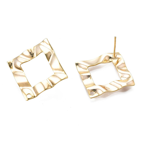 PandaHall Brass Stud Earring Findings, with Loop, Nickel Free, Rhombus, Real 18K Gold Plated, 28x28mm, Hole: 1.6mm, Pin: 0.8mm Brass Rhombus
PandaHall Brass Stud Earring Findings, with Loop, Nickel Free, Rhombus, Real 18K Gold Plated, 28x28mm, Hole: 1.6mm, Pin: 0.8mm Brass Rhombus