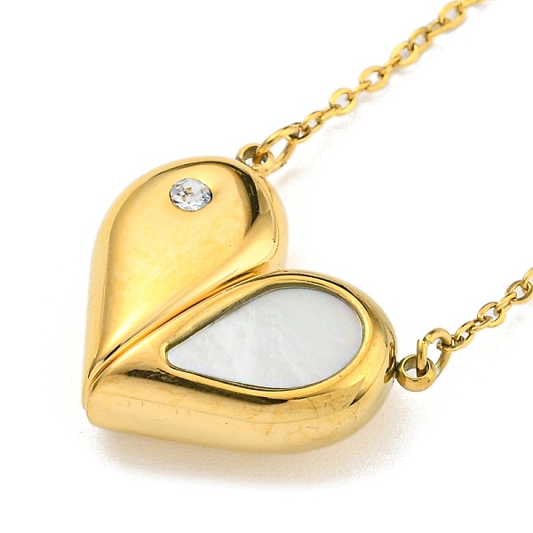 PandaHall Ion Plating(IP) 304 Stainless Steel Chain Necklace, with Rhinestone and Shell Magnetic Heart Clasp Pendant Necklaces for Women...
PandaHall Ion Plating(IP) 304 Stainless Steel Chain Necklace, with Rhinestone and Shell Magnetic Heart Clasp Pendant Necklaces for Women...