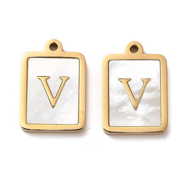 PandaHall 304 Stainless Steel Pendants, with Shell, Rectangle Charms with Letter, Real 14K Gold Plated, Letter V, 18x12x2mm, Hole: 1.4mm...
PandaHall 304 Stainless Steel Pendants, with Shell, Rectangle Charms with Letter, Real 14K Gold Plated, Letter V, 18x12x2mm, Hole: 1.4mm...