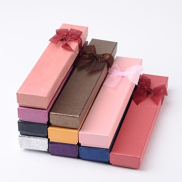 PandaHall Cardboard Necklace Boxes, Rectangle, Mixed Color, about 4cm wide, 23cm long, 2.3cm high Paper Rectangle Multicolor
PandaHall Cardboard Necklace Boxes, Rectangle, Mixed Color, about 4cm wide, 23cm long, 2.3cm high Paper Rectangle Multicolor