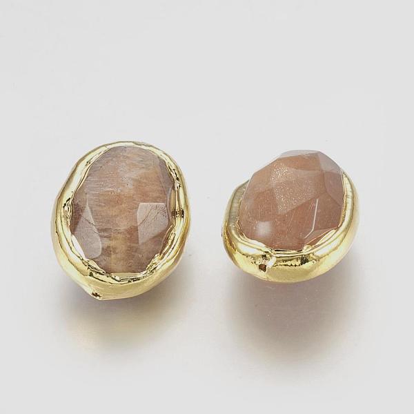 PandaHall Natural Sunstone Beads, Edge Golden Plated, Faceted, Oval, 20~23x15.5~18.5x12~14.5mm, Hole: 1mm Sunstone Oval
PandaHall Natural Sunstone Beads, Edge Golden Plated, Faceted, Oval, 20~23x15.5~18.5x12~14.5mm, Hole: 1mm Sunstone Oval