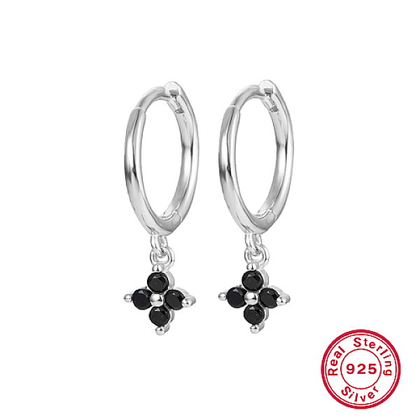 PandaHall Rhodium Plated Platinum 925 Sterling Silver Flower Dangle Hoop Earrings, Black, 19x8.5mm Sterling Silver Star Black
PandaHall Rhodium Plated Platinum 925 Sterling Silver Flower Dangle Hoop Earrings, Black, 19x8.5mm Sterling Silver Star Black