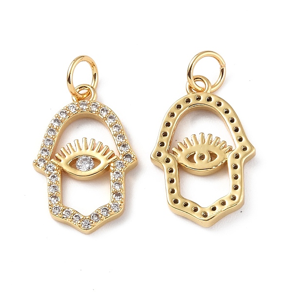 PandaHall Brass Micro Pave Cubic Zirconia Pendants, with Jump Ring, Real 18K Gold Plated, Hamsa Hand/Hand of Miriam Charms, Clear...
PandaHall Brass Micro Pave Cubic Zirconia Pendants, with Jump Ring, Real 18K Gold Plated, Hamsa Hand/Hand of Miriam Charms, Clear...