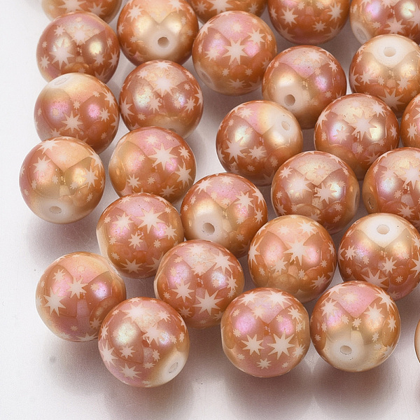 PandaHall Christmas Electroplate Glass Beads, Round with Star Pattern, Rainbow Plated, 10mm, Hole: 1.2mm Glass Star
PandaHall Christmas Electroplate Glass Beads, Round with Star Pattern, Rainbow Plated, 10mm, Hole: 1.2mm Glass Star