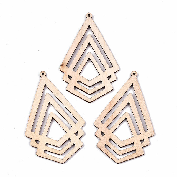 PandaHall Undyed Natural Wooden Big Pendants, Laser Cut Shapes, Rhombus, Antique White, 72.5x44.5x2mm, Hole: 1.6mm Wood Rhombus
PandaHall Undyed Natural Wooden Big Pendants, Laser Cut Shapes, Rhombus, Antique White, 72.5x44.5x2mm, Hole: 1.6mm Wood Rhombus