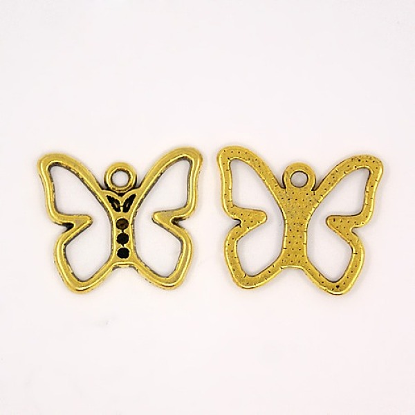 PandaHall Tibetan Style Alloy Pendants, Lead Free and Cadmium Free, Butterfly, Antique Golden, 16x19x1.8mm, Hole: 1mm Alloy Butterfly
PandaHall Tibetan Style Alloy Pendants, Lead Free and Cadmium Free, Butterfly, Antique Golden, 16x19x1.8mm, Hole: 1mm Alloy Butterfly