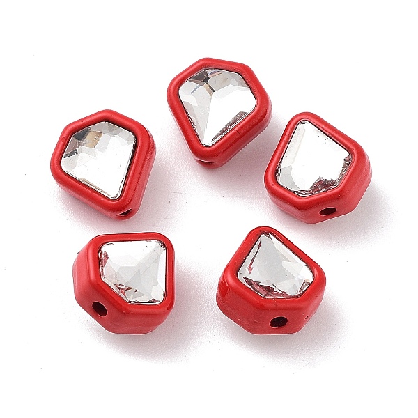 PandaHall Spray Painted Alloy Bead, with Glass, Diamond, Crimson, 9.5x9.5x6.5mm, Hole: 1.4mm Alloy+Glass Diamond Pink
PandaHall Spray Painted Alloy Bead, with Glass, Diamond, Crimson, 9.5x9.5x6.5mm, Hole: 1.4mm Alloy+Glass Diamond Pink