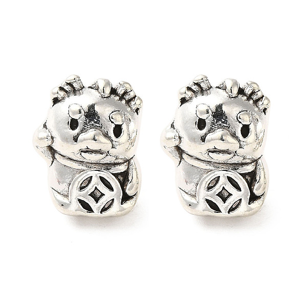 PandaHall Tibetan Style Alloy European Beads, Large Hole Beads, Cadmium Free & Lead Free, Dragon with Coin, Antique Silver, 13x10x11mm, Hole...
PandaHall Tibetan Style Alloy European Beads, Large Hole Beads, Cadmium Free & Lead Free, Dragon with Coin, Antique Silver, 13x10x11mm, Hole...