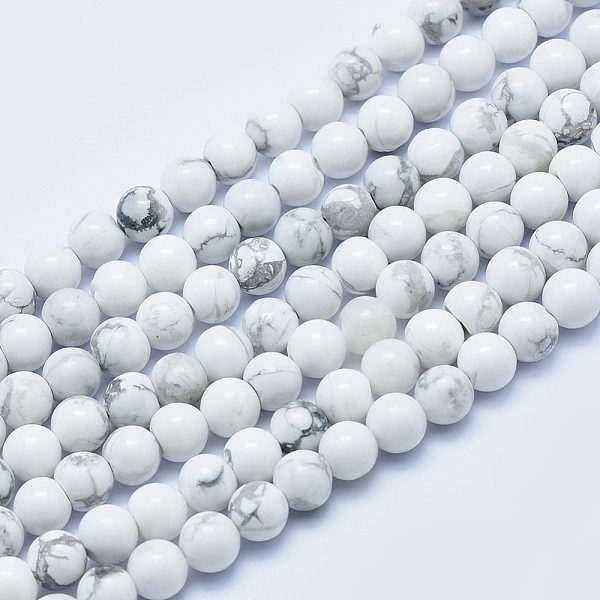 PandaHall Natural Howlite Beads Strands, Round, 6mm, Hole: 1mm, about 62pcs/strand, 15.7 inch(40cm) Howlite Round
PandaHall Natural Howlite Beads Strands, Round, 6mm, Hole: 1mm, about 62pcs/strand, 15.7 inch(40cm) Howlite Round