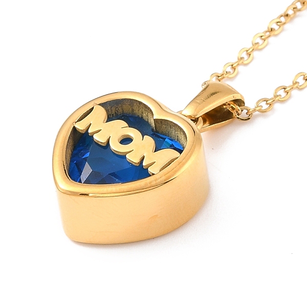 PandaHall Mom Necklace for Birthday Mother's Day Gift, Heart Cubic Zirconia Pendant Necklace, 304 Stainless Steel Necklace, Golden, Royal...
PandaHall Mom Necklace for Birthday Mother's Day Gift, Heart Cubic Zirconia Pendant Necklace, 304 Stainless Steel Necklace, Golden, Royal...
