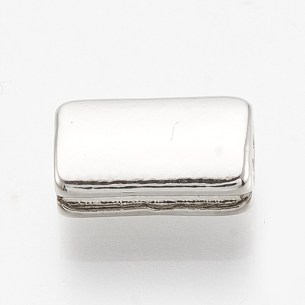 PandaHall Brass Slide Charms, Grooved, Rectangle, Platinum, 10x6x4mm, Hole: 1.5x3mm Brass Rectangle
PandaHall Brass Slide Charms, Grooved, Rectangle, Platinum, 10x6x4mm, Hole: 1.5x3mm Brass Rectangle