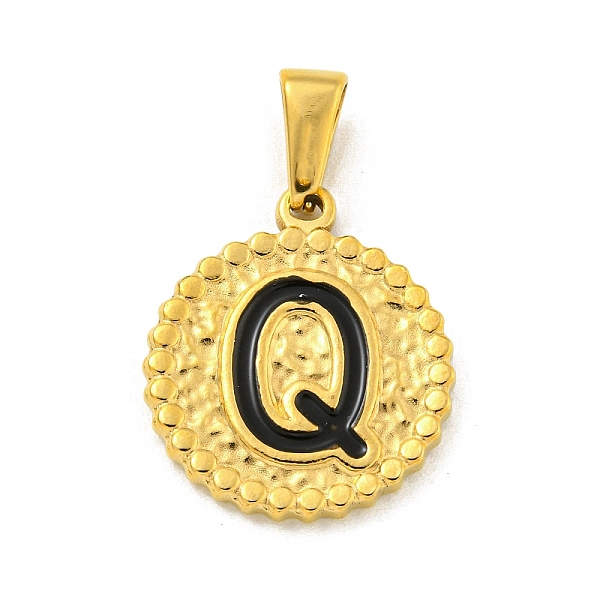 PandaHall Ion Plating(IP) 304 Stainless Steel Enamel Pendants, Golden, Flat Round with Letter Charm, Letter Q, 21x18x2mm, Hole: 8x3.5mm..., Black
PandaHall Ion Plating(IP) 304 Stainless Steel Enamel Pendants, Golden, Flat Round with Letter Charm, Letter Q, 21x18x2mm, Hole: 8x3.5mm..., Black
