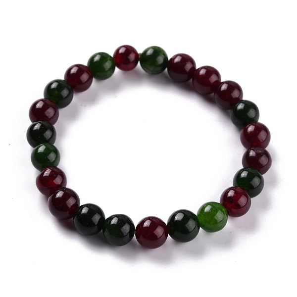 PandaHall Dyed Natural Jade Beads Stretch Bracelets, Round, Dark Red, Inner Diameter: 2-1/4 inch(5.7cm), Bead: 8~8.5mm Jade
PandaHall Dyed Natural Jade Beads Stretch Bracelets, Round, Dark Red, Inner Diameter: 2-1/4 inch(5.7cm), Bead: 8~8.5mm Jade