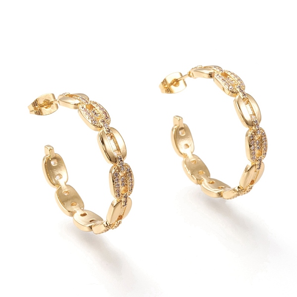 PandaHall Brass Micro Pave Clear Cubic Zirconia Stud Earrings, Half Hoop Earrings, with Ear Nuts, Long-Lasting Plated, Coffee Bean Chain...
PandaHall Brass Micro Pave Clear Cubic Zirconia Stud Earrings, Half Hoop Earrings, with Ear Nuts, Long-Lasting Plated, Coffee Bean Chain...