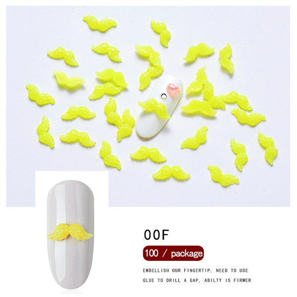 PandaHall Mustache Resin Cabochons Nail Art Decoration, Glitter Powder Nails Stud, for DIY Nail Art Design Accessory, Green Yellow, 11x4x2mm...
PandaHall Mustache Resin Cabochons Nail Art Decoration, Glitter Powder Nails Stud, for DIY Nail Art Design Accessory, Green Yellow, 11x4x2mm...