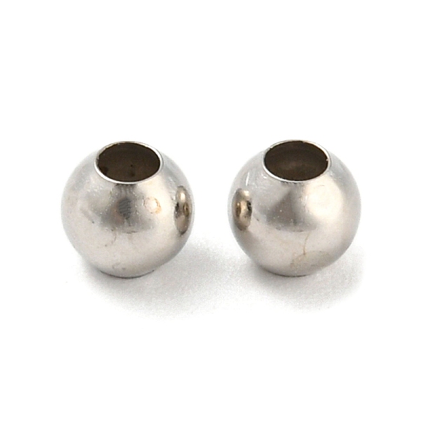 PandaHall Brass Spacer Beads, Seamless Round Beads, Platinum Color, about 4mm in diameter, hole: 1.8mm Brass
PandaHall Brass Spacer Beads, Seamless Round Beads, Platinum Color, about 4mm in diameter, hole: 1.8mm Brass