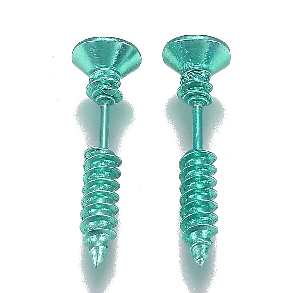 PandaHall Vacuum Plating 304 Stainless Steel Unisex Punk Hip-hop Rock Nail Shape Screw Pierced Stud Earrings, Light Sea Green, 25.5x7mm, Pin...
PandaHall Vacuum Plating 304 Stainless Steel Unisex Punk Hip-hop Rock Nail Shape Screw Pierced Stud Earrings, Light Sea Green, 25.5x7mm, Pin...