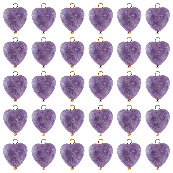 PandaHall SUPERFINDINGS 30Pcs Natural Heart Stone Pendants Healing Love Stone Charms with Golden Tone Brass Loops Purple Gemstone for DIY...
PandaHall SUPERFINDINGS 30Pcs Natural Heart Stone Pendants Healing Love Stone Charms with Golden Tone Brass Loops Purple Gemstone for DIY...