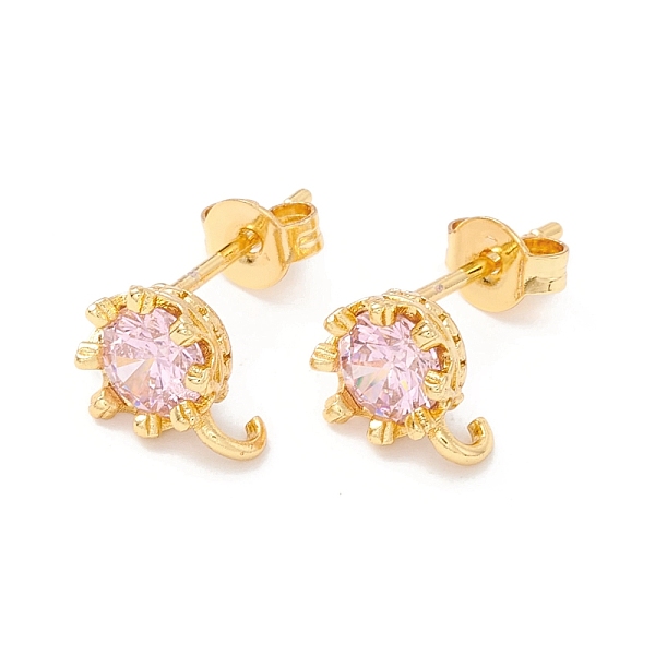 PandaHall Rack Plating Brass Cubic Zirconia Stud Earrings Findings, Real 18K Gold Plated, with Hook, Cadmium Free & Lead Free, Crown, Pink...
PandaHall Rack Plating Brass Cubic Zirconia Stud Earrings Findings, Real 18K Gold Plated, with Hook, Cadmium Free & Lead Free, Crown, Pink...